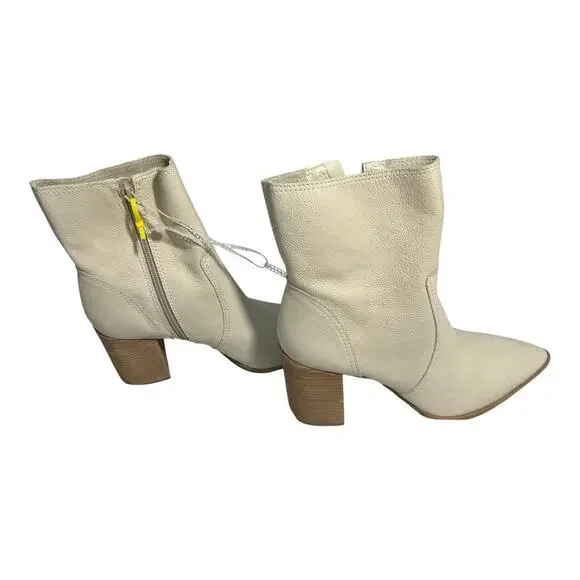 NWOB Gianni Bini Sz 9.5m Darnold Nubuck Block Heel Booties Pointed Toe Leather - Picture 4 of 9